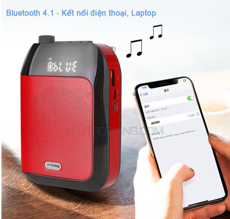 loa tro giang aporo t20 uhf bluetooth