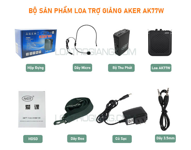 bo san pham loa tro giang aker ak77w